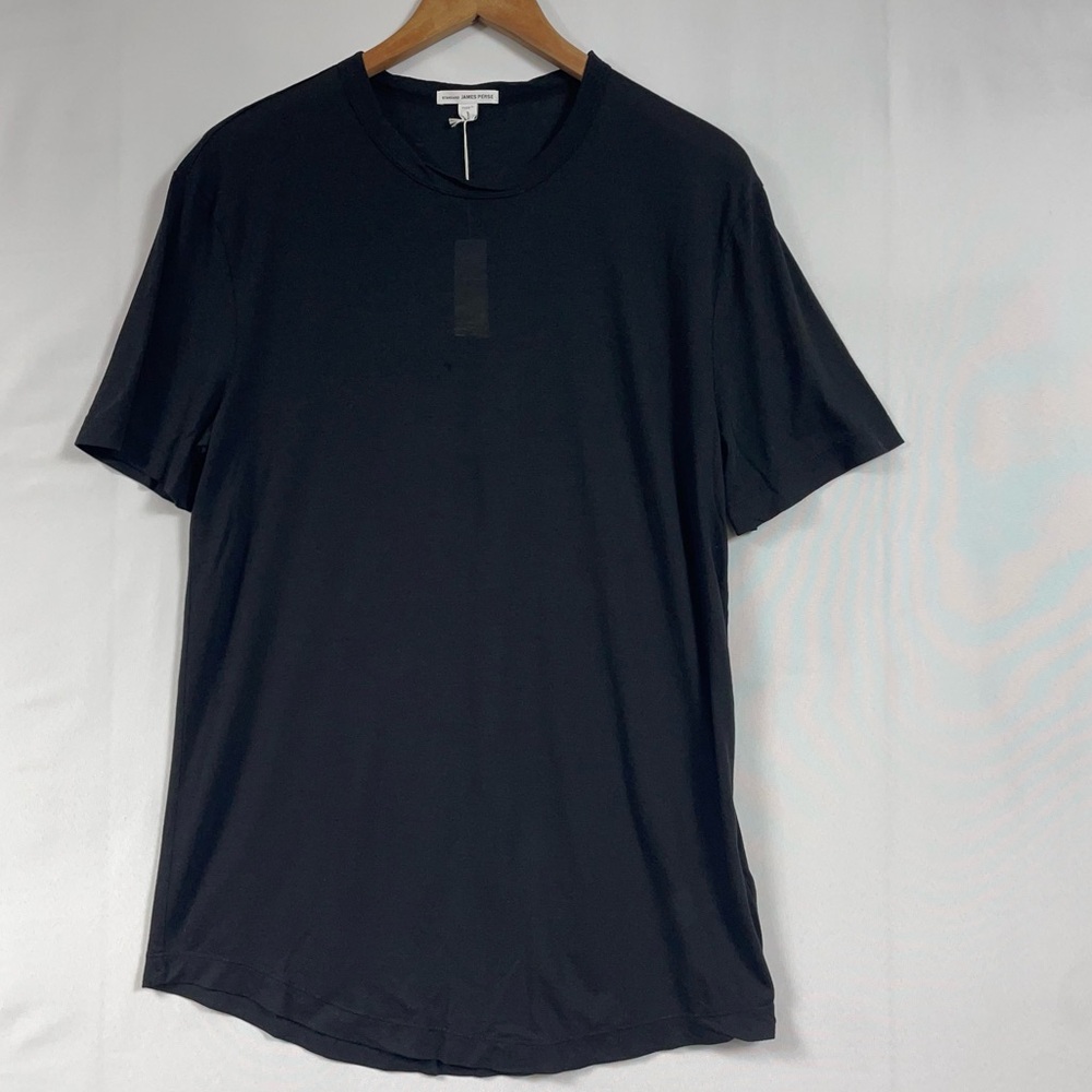 NWT James Perse T-Shirt 1 Black Tee MKJ3360 Cotton